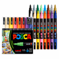 סט 16 טושים אקריליק פוסקה UNI POSCA PC-3M