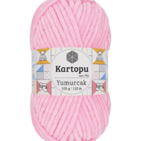 חוט קטיפה לסריגה Kartopu Yumurcak – צבע ורוד