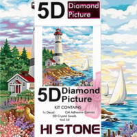 ערכת תמונת יהלומים 5D HI STONE - מגדלור על החוף - 50x40 ס