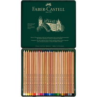סט עפרונות פסטל קופסת פח – 24 עפרונות Faber-Castell Pitt
