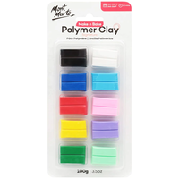 סט חימר פולימרי לאפייה 12 צבעים – 100 גרם Mont Marte Make n Bake Polymer Clay