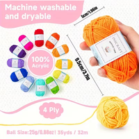 ערכת סריגה וקרושה – 40 גלילי חוט אקריליק צבעוניים + אביזרים