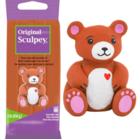 חימר פולימרי לאפייה חום - 454 גרם - Original Sculpey Brown