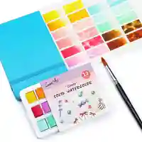 סט צבעי מים אקוורל 12 קוביות solid גווני מתוק
