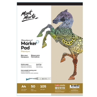 בלוק מרקר פרימיום 50 דפים 105 גרם Mont Marte Bleedproof Marker Pad Premium – A4