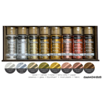 סט צבעי אקריליק מטאליים – DecoArt Dazzling Metallics Value Pack (8 × 59 מ