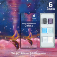 ערכת צבעי מים מטאליים 6 צבעים Galaxy