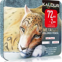 סט עפרונות צבעוניים מטאליים KALOUR - חלקים 72 + 2 עפרונות נוספים