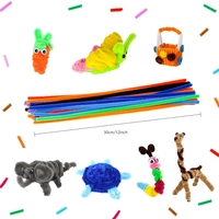מנקי מקטרות צבעוניים ליצירה – 100 יחידות גמישות ורכות (30 ס