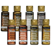 סט צבעי אקריליק מטאליים – DecoArt Dazzling Metallics Value Pack (8 × 59 מ