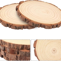 פרוסת עץ טבעי עגולה - | קוטר כ 14 ס״מ | עובי 1 ס״מ