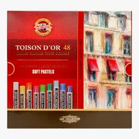 סט גירי פסטל רכים עגולים 48 גוונים – Koh-I-Noor Toison D'or