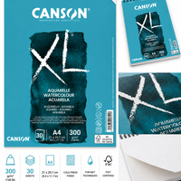 סקצ'בוק לצבעי מים 30 דפים נייר 300 גרם -Canson XL Aquarelle Watercolour A4