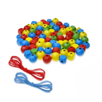 חרוזי עץ - ערכת חרוזי עץ בצבעים מעורבים – Wood Bead Kit
