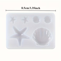 תבנית סיליקון לצדפים וכוכבי ים – ליציקות אפוקסי, נרות, סבון וחימר
