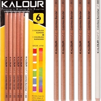 סט עפרונות ערבוב וליטוש חסרי צבע של 6 יחידות - Kalour