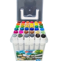 סט טושי סקיצה דו-צדדיים סט 36 צבעים NORAI Sketch Marker