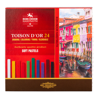 סט גירי פסטל רכים מרובעים 24 גוונים Koh-I-Noor Toison D'or