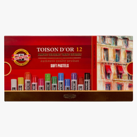 סט גירי פסטל רכים עגולים 12 גוונים – Koh-I-Noor Toison D'or
