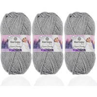 חוט צמר עבה לסריגה Kartopu Super Chunky – צבע אפור