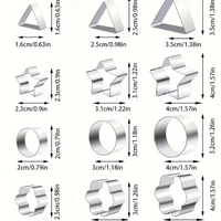 סט 24 חותכני נירוסטה ליצירה ואפייה – מגוון צורות וגדלים