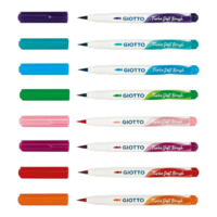 סט 10 טושים עם ראש מכחול לציור מקצועי-Giotto Turbo Soft Brush