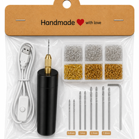 מקדח מיני USB עם סט 400 עיניות הברגה לתכשיטים ויצירה