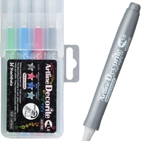 סט טושים מטאליים מארז 4 צבעים Artline Decorite