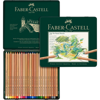 סט עפרונות פסטל קופסת פח – 24 עפרונות Faber-Castell Pitt
