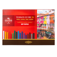 סט גירי פסטל רכים מרובעים 36 גוונים Koh-I-Noor Toison D'or