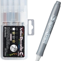 סט טושים מטאליים מארז 4 טושים  Artline Decorite