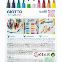 סט 10 טושים עם ראש מכחול לציור מקצועי-Giotto Turbo Soft Brush