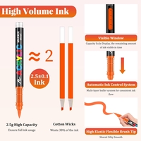 סט טושי אקריליק עם ראש מברשת – 48 צבעים AcrylicBrush-GN8101-48