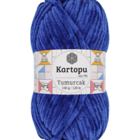 חוט קטיפה לסריגה Kartopu Yumurcak – צבע כחול נייבי