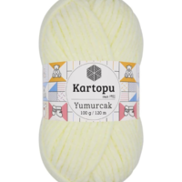 חוט קטיפה לסריגה Kartopu Yumurcak – צבע צהוב בהיר