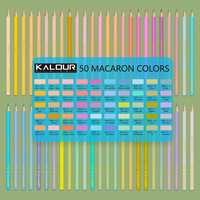 ערכת עפרונות צבעוניים Kalour – 50 גווני מקרון