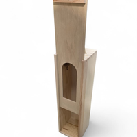 ארגז עץ לבקבוק יין עם ידית חבל – קופסת מתנה טבעית