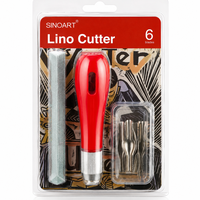 ערכת חיתוך לינוליאום עם 6 להבים – Sinoart Lino Cutter