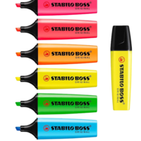 סט מרקרים מדגישים 6 צבעים ניאון Stabilo BOSS Original
