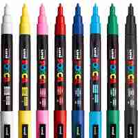 סט 8 טושים אקריליק פוסקה UNI POSCA PC-3M