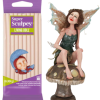 חימר לאפייה בצבע בהיר- Super Sculpey Living Doll