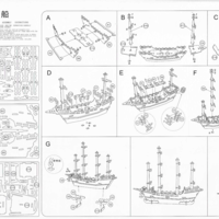 פאזל עץ תלת־ממדי להרכבה – ספינת מפרש היסטורית (Silk Merchant Ship) – 88 חלקים
