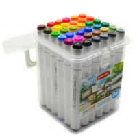 סט טושי סקיצה דו-צדדיים סט 36 צבעים NORAI Sketch Marker
