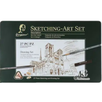 ערכת רישום וציור מקצועית - 27 חלקים - SketchingArtSet