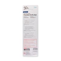 סט סכיני מתכת גמישות לחימר פולימרי 3 חלקים Mont Marte Polymer Clay Flexible Knife Se