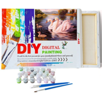 ערכת ציור לפי מספרים DIY - ברבורים באגם | Digital Painting
