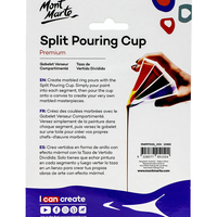 כוס לחלוקת צבעים פרימיום Mont Marte Split Pouring Cup