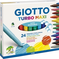 סט טושים רחיצים 24 גוונים עזים Giotto Turbo Color