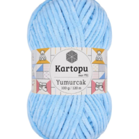 חוט קטיפה לסריגה Kartopu Yumurcak – צבע תכלת