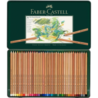 סט עפרונות פסטל קופסת פח 36 עפרונות  Faber-Castell Pitt